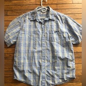 U.S. Polo Assn. Blue and Yellow Striped Shirt